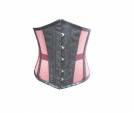 Black Brocade Pink Net Gothic Waist Shapewear Halloween Underbust Corset