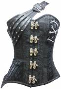 Stunning Black Brocade Overbust Corset Stunning Black Brocade Overbust Corset