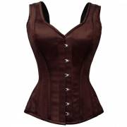 Exquisite Brown shoulder straps Overbust Corset Exquisite Brown shoulder straps Overbust Corset