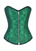Eye Catching Green Brocade Corset Top Eye Catching Green Brocade Corset Top