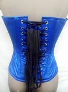 Blue Satin Red White Sequins Handwork Gothic Burlesque Bustier Waist Training Overbust Corset Costume Blue Satin Red White Sequins Handwork Gothic Burlesque Bustier Waist Training Overbust Corset Costume
